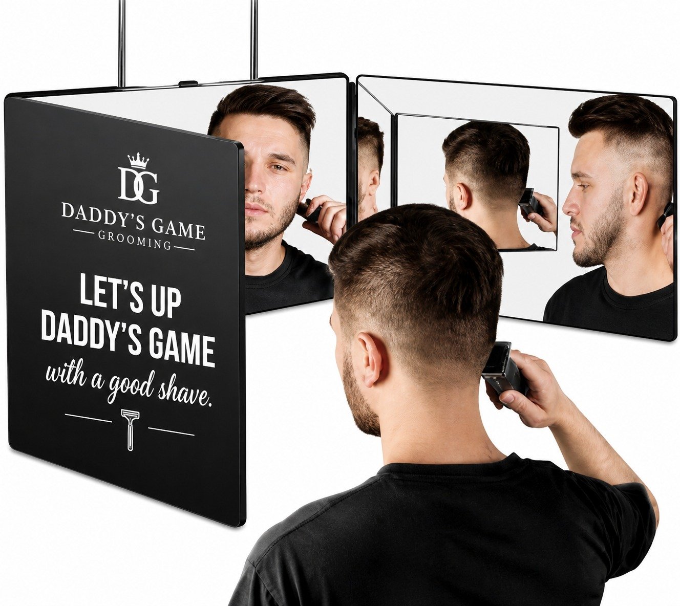 Personalised Men’s Mirror — custom printed by Leeshprint