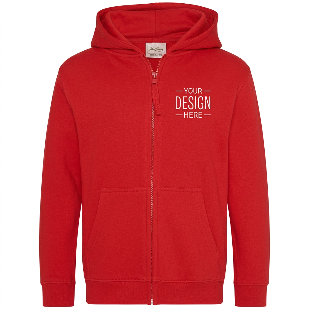 Zip-up Hoodie — custom printed by Leeshprint