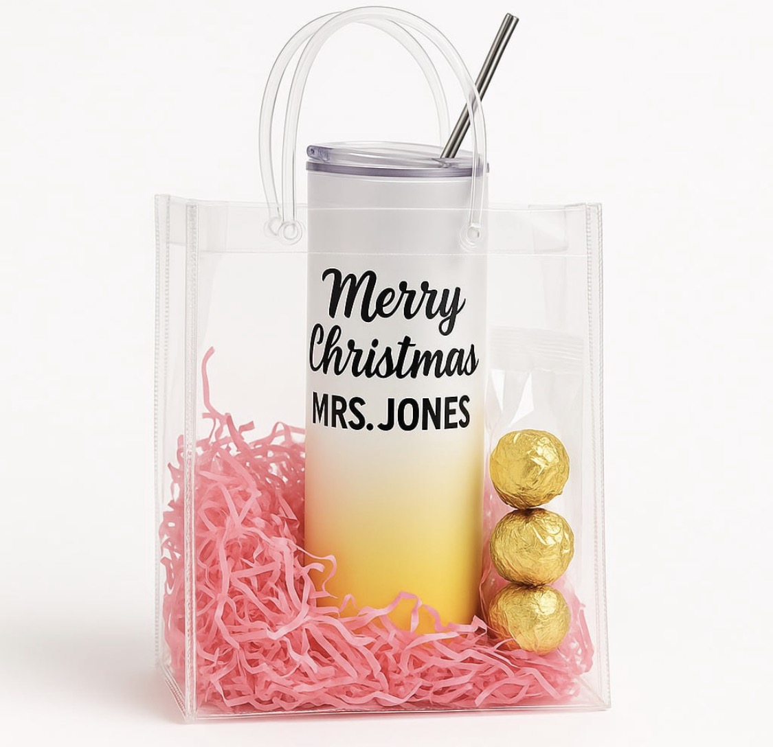 Merry Christmas personalised tumbler gift