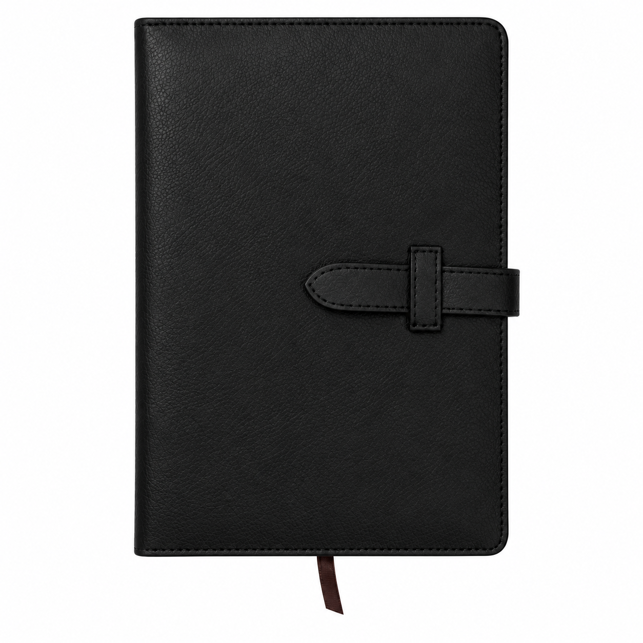 PU Leather A5 Notebook - Black — custom printed by Leeshprint